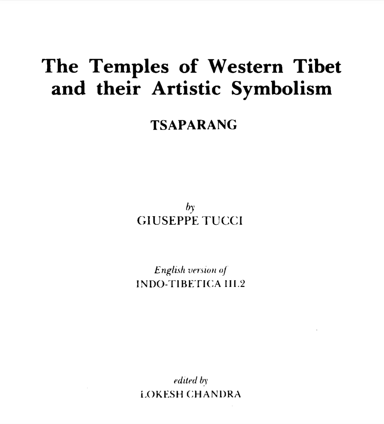 (image for) Temples in Western Tibet with Artwork by Tucci (PDF)
